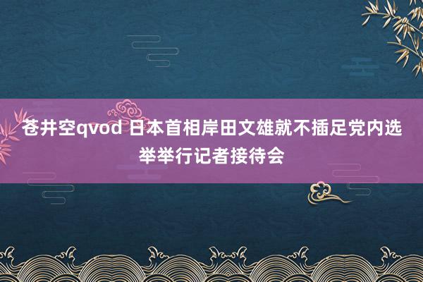 苍井空qvod 日本首相岸田文雄就不插足党内选举举行记者接待会